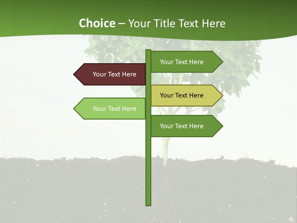 Brown Soil Flower PowerPoint Template