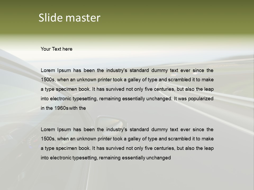 Mirror Rear Race PowerPoint Template