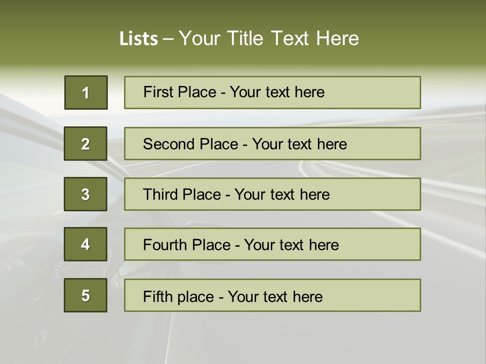 Mirror Rear Race PowerPoint Template