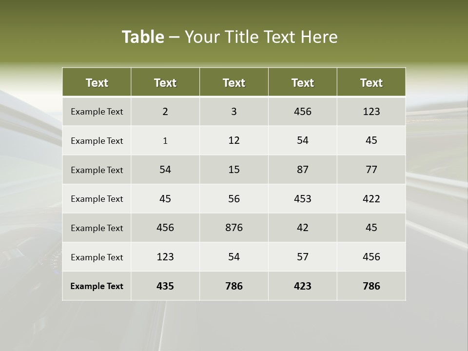 Mirror Rear Race PowerPoint Template