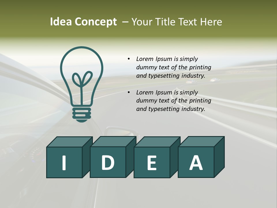 Mirror Rear Race PowerPoint Template