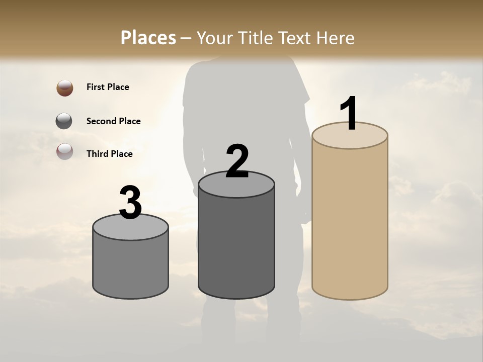 Outdoors Sun Hill PowerPoint Template