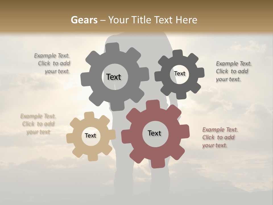 Outdoors Sun Hill PowerPoint Template