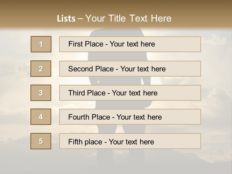 Outdoors Sun Hill PowerPoint Template