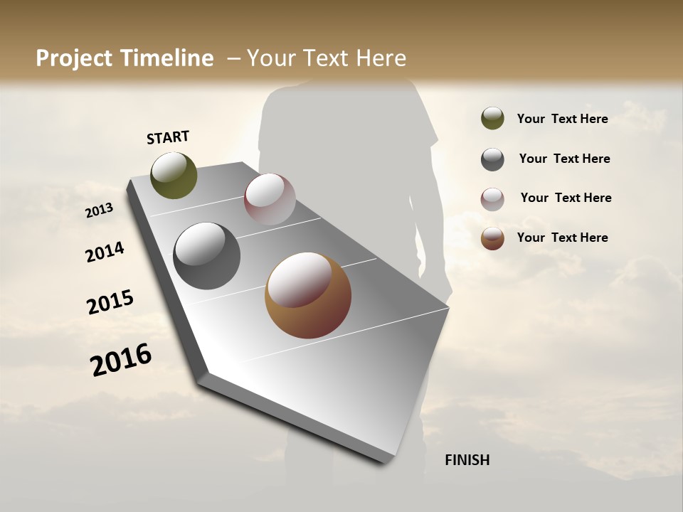 Outdoors Sun Hill PowerPoint Template