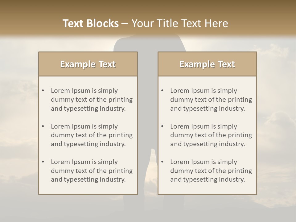 Outdoors Sun Hill PowerPoint Template