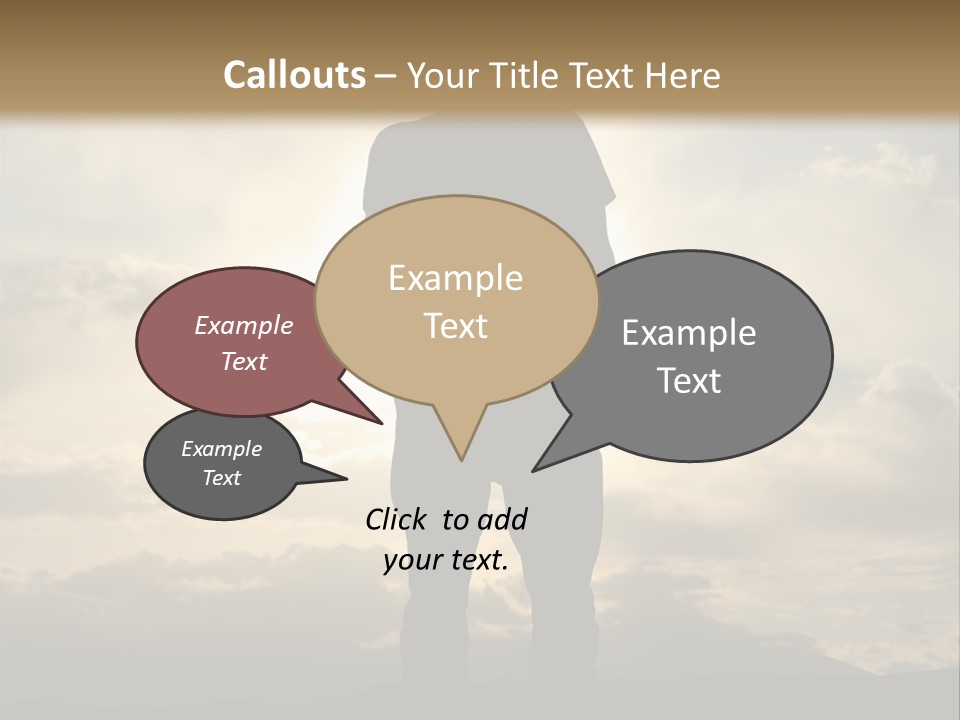 Outdoors Sun Hill PowerPoint Template