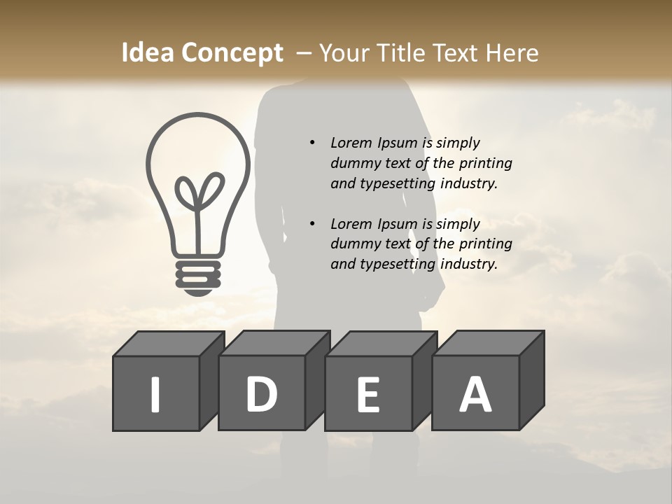 Outdoors Sun Hill PowerPoint Template