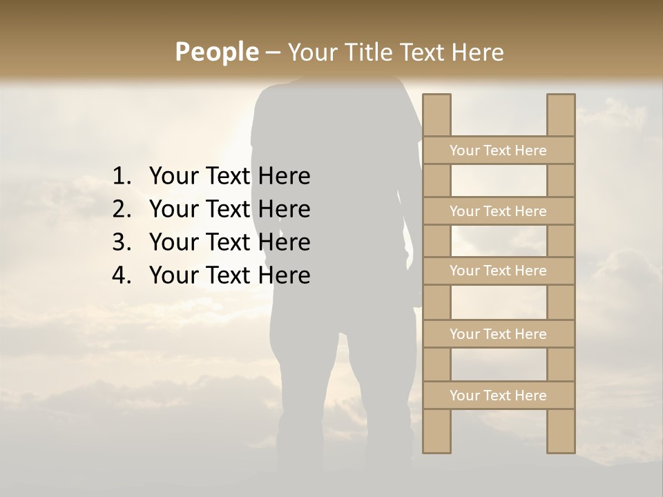 Outdoors Sun Hill PowerPoint Template