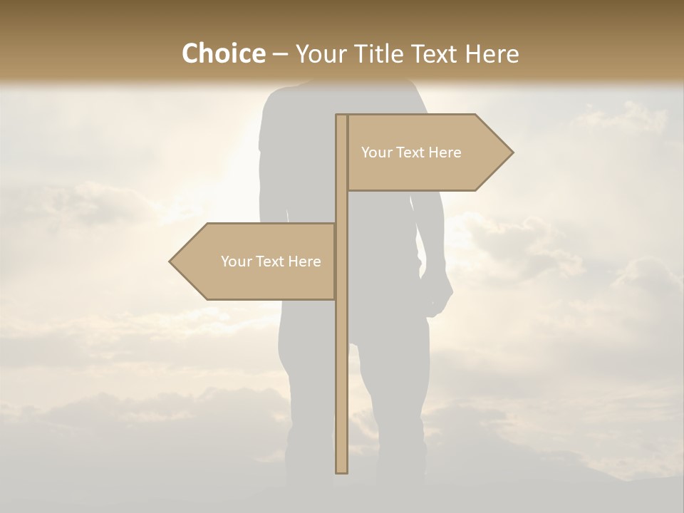 Outdoors Sun Hill PowerPoint Template