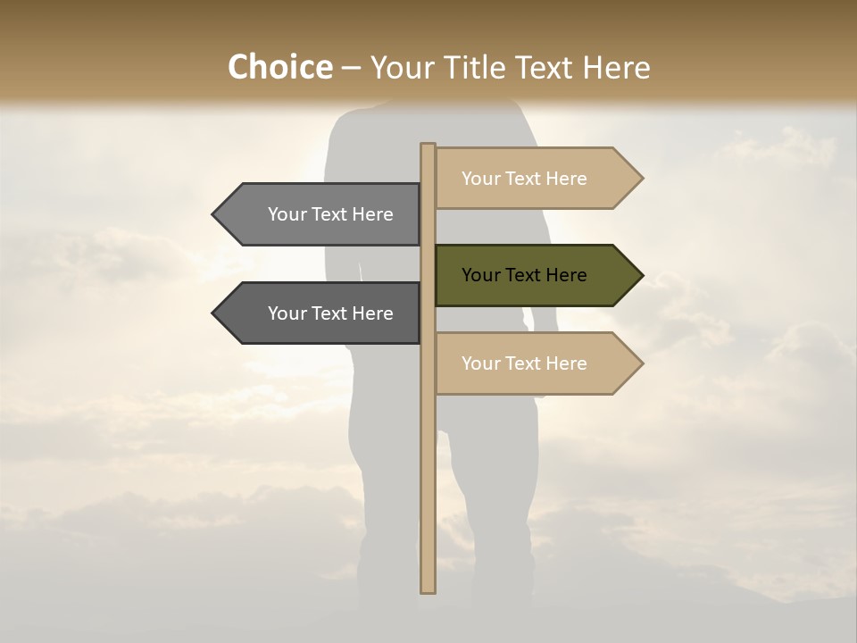 Outdoors Sun Hill PowerPoint Template
