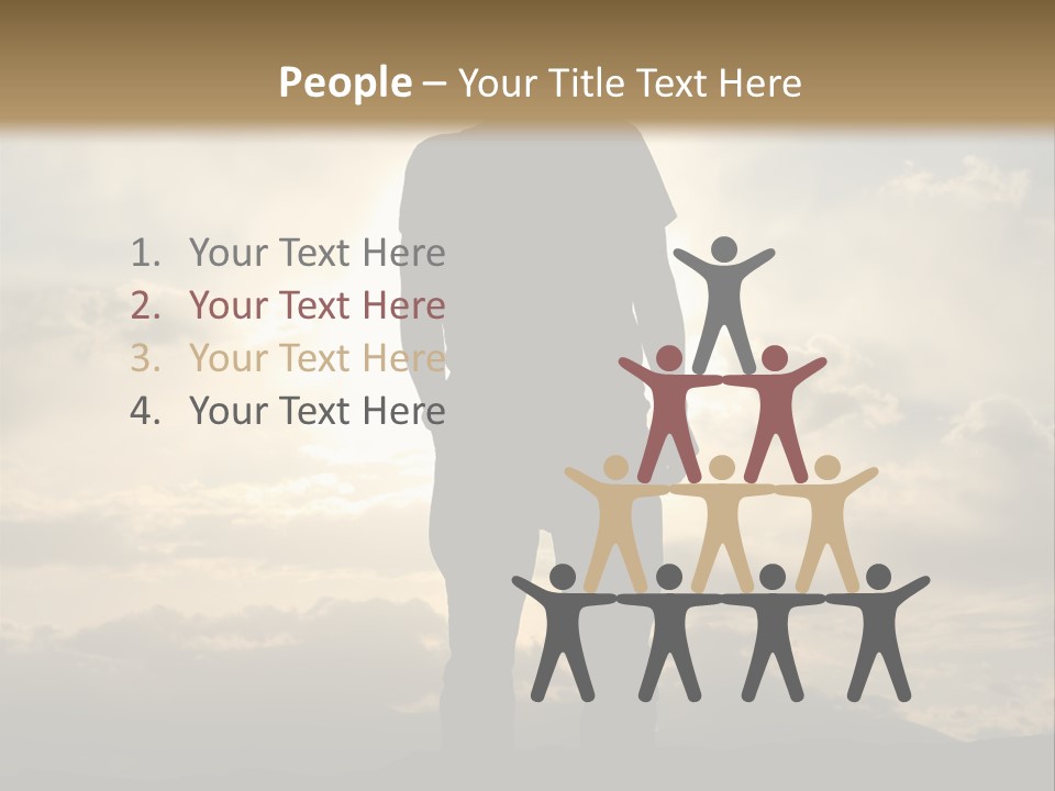 Outdoors Sun Hill PowerPoint Template