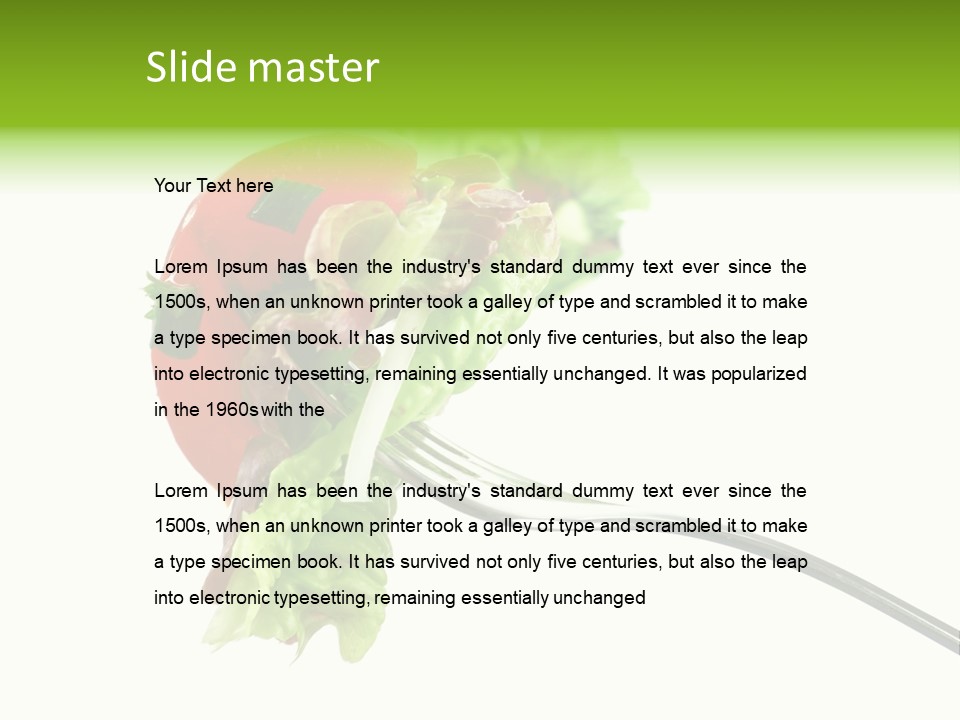 Salad Fat Dieting PowerPoint Template