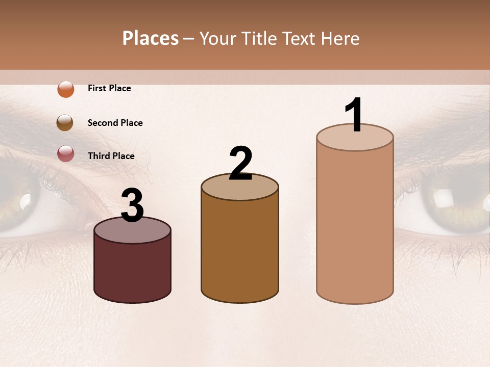 A Woman's Eyes With Long Lashes Powerpoint Template PowerPoint Template