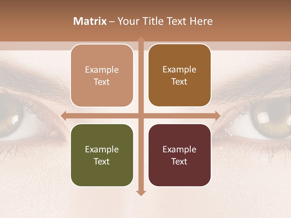 A Woman's Eyes With Long Lashes Powerpoint Template PowerPoint Template