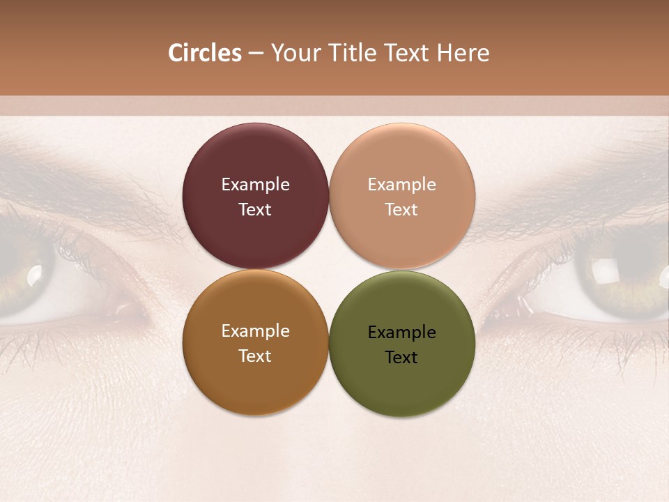 A Woman's Eyes With Long Lashes Powerpoint Template PowerPoint Template