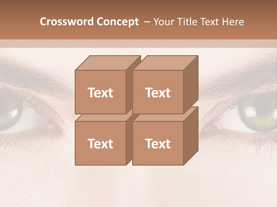 A Woman's Eyes With Long Lashes Powerpoint Template PowerPoint Template