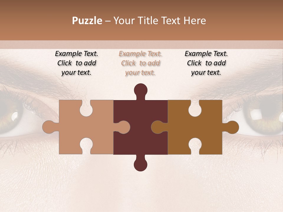 A Woman's Eyes With Long Lashes Powerpoint Template PowerPoint Template