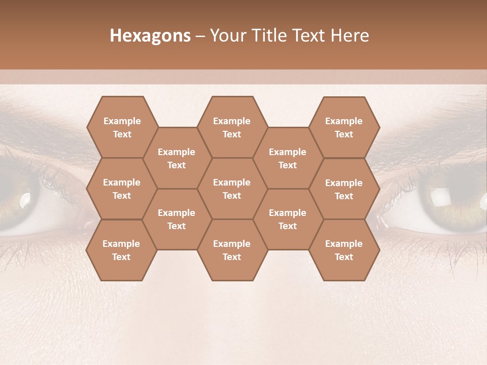 A Woman's Eyes With Long Lashes Powerpoint Template PowerPoint Template