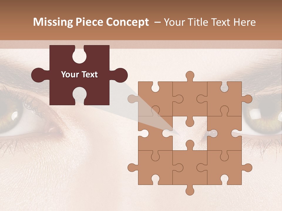 A Woman's Eyes With Long Lashes Powerpoint Template PowerPoint Template