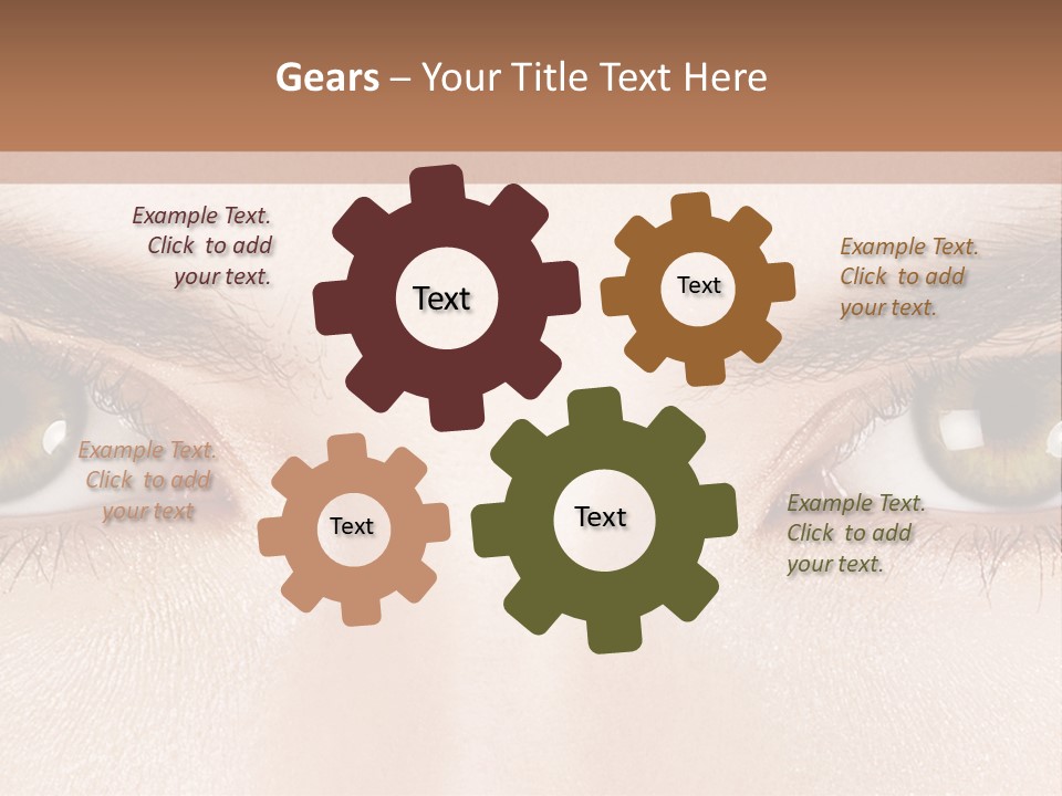A Woman's Eyes With Long Lashes Powerpoint Template PowerPoint Template