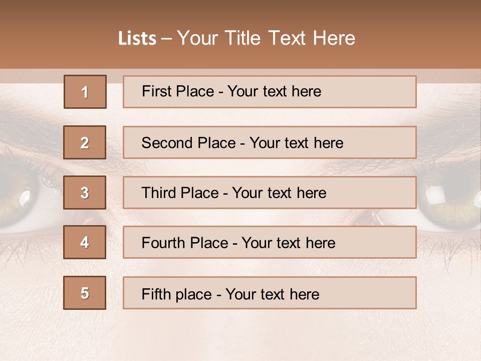 A Woman's Eyes With Long Lashes Powerpoint Template PowerPoint Template