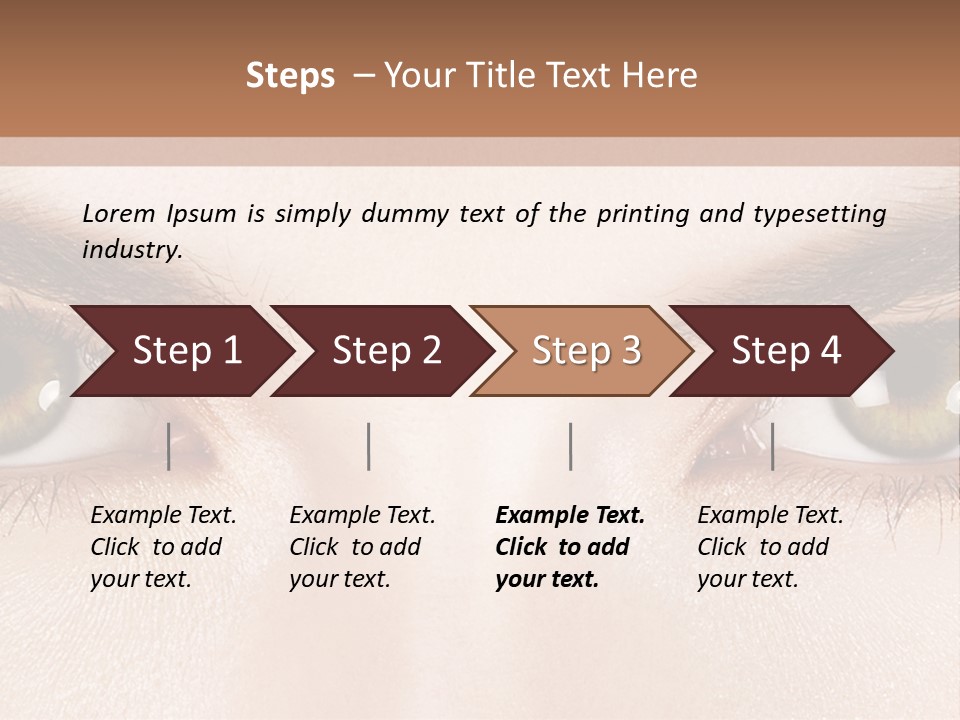 A Woman's Eyes With Long Lashes Powerpoint Template PowerPoint Template