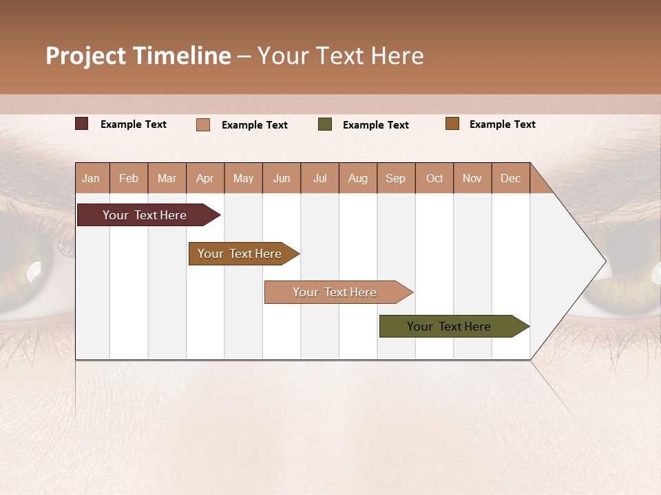 A Woman's Eyes With Long Lashes Powerpoint Template PowerPoint Template