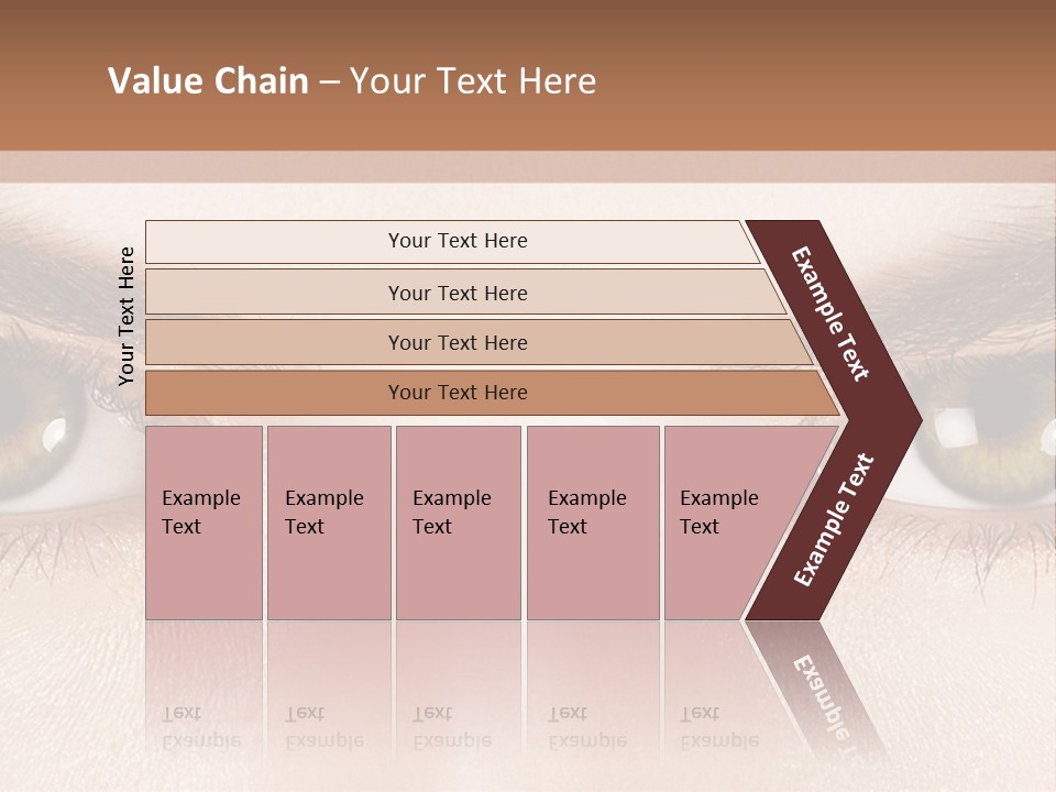A Woman's Eyes With Long Lashes Powerpoint Template PowerPoint Template
