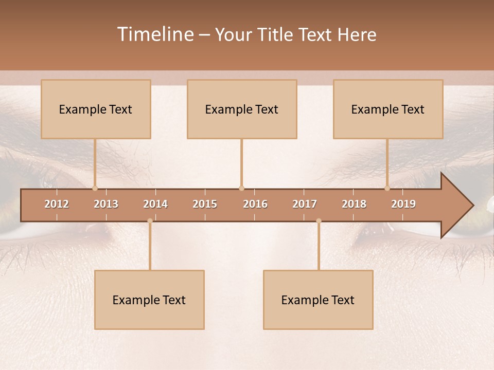 A Woman's Eyes With Long Lashes Powerpoint Template PowerPoint Template