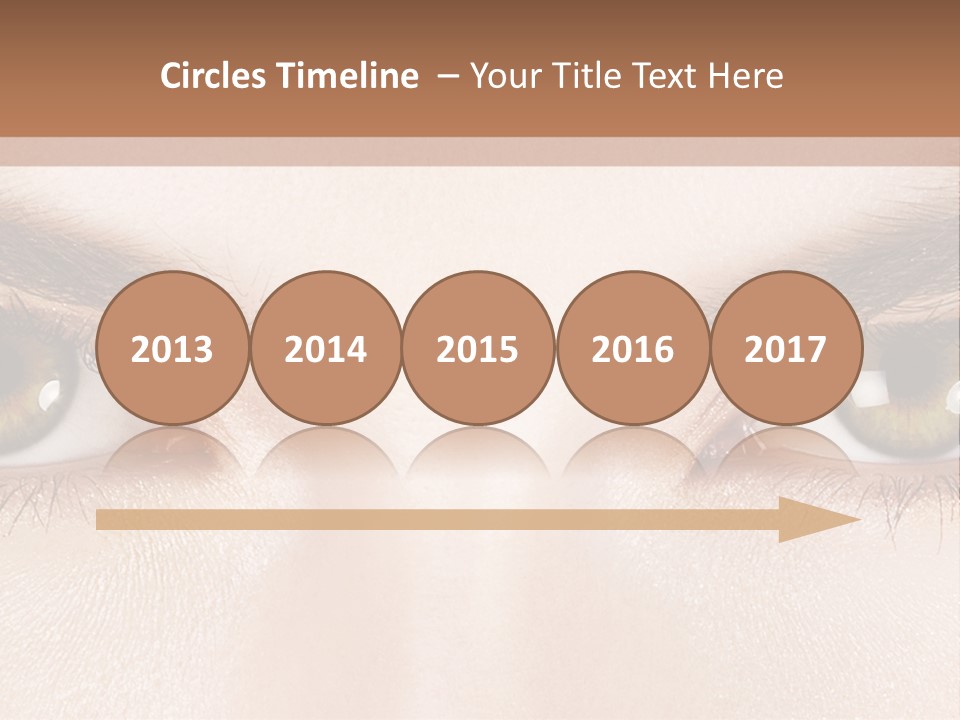 A Woman's Eyes With Long Lashes Powerpoint Template PowerPoint Template