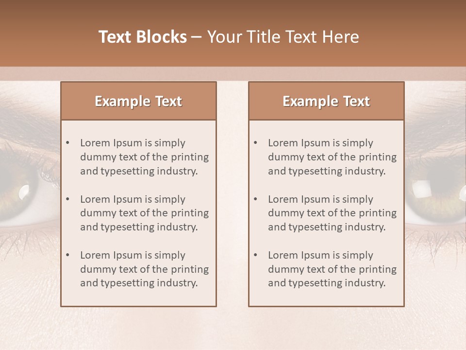 A Woman's Eyes With Long Lashes Powerpoint Template PowerPoint Template
