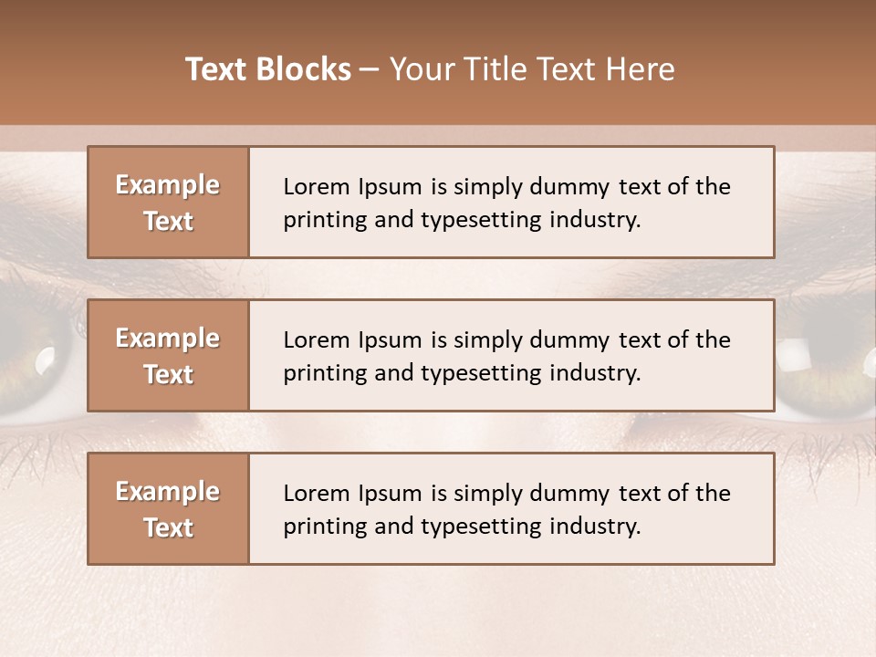 A Woman's Eyes With Long Lashes Powerpoint Template PowerPoint Template