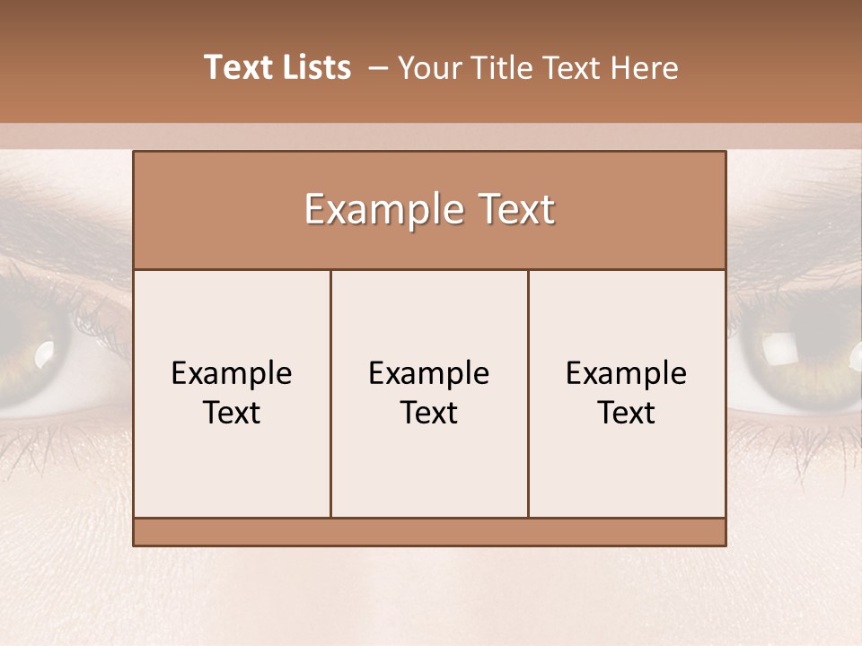 A Woman's Eyes With Long Lashes Powerpoint Template PowerPoint Template