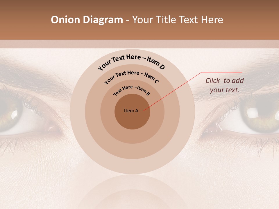 A Woman's Eyes With Long Lashes Powerpoint Template PowerPoint Template