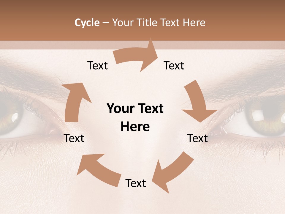 A Woman's Eyes With Long Lashes Powerpoint Template PowerPoint Template