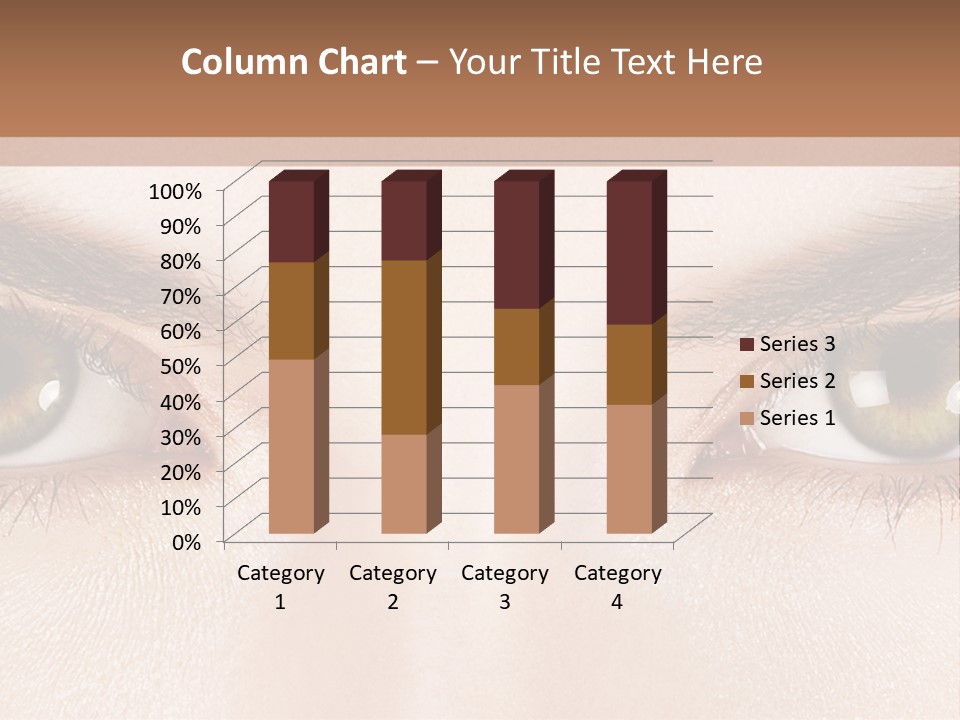 A Woman's Eyes With Long Lashes Powerpoint Template PowerPoint Template