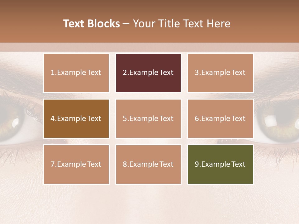 A Woman's Eyes With Long Lashes Powerpoint Template PowerPoint Template