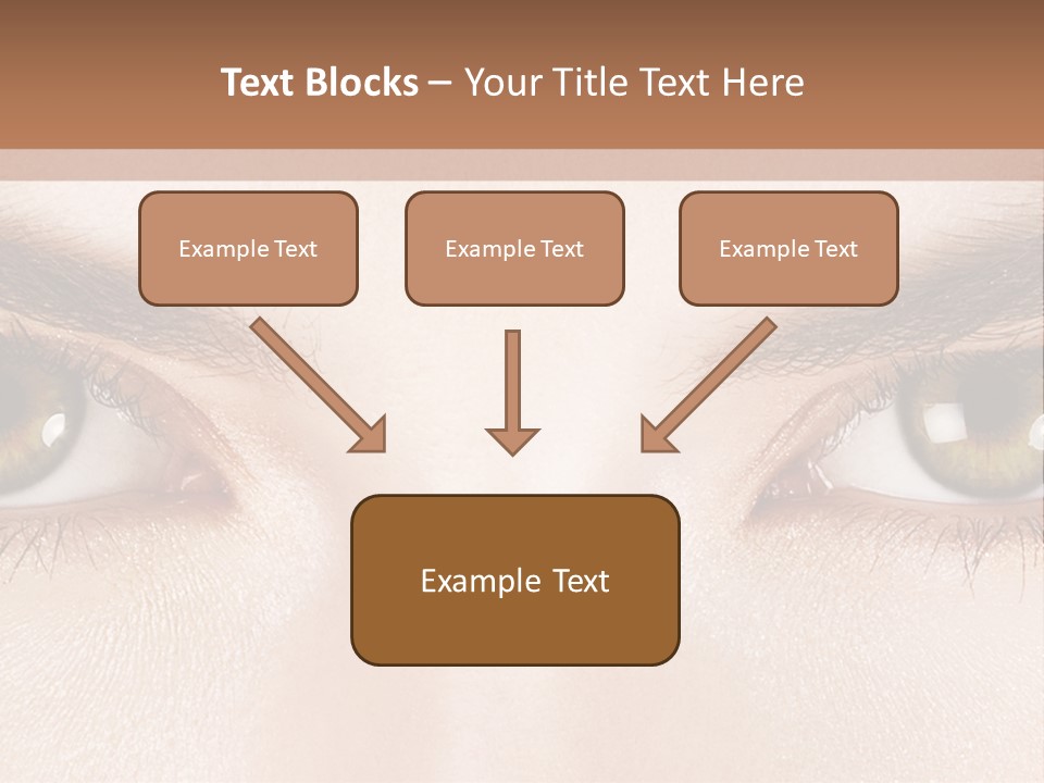 A Woman's Eyes With Long Lashes Powerpoint Template PowerPoint Template