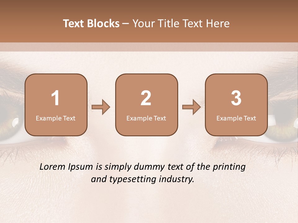 A Woman's Eyes With Long Lashes Powerpoint Template PowerPoint Template