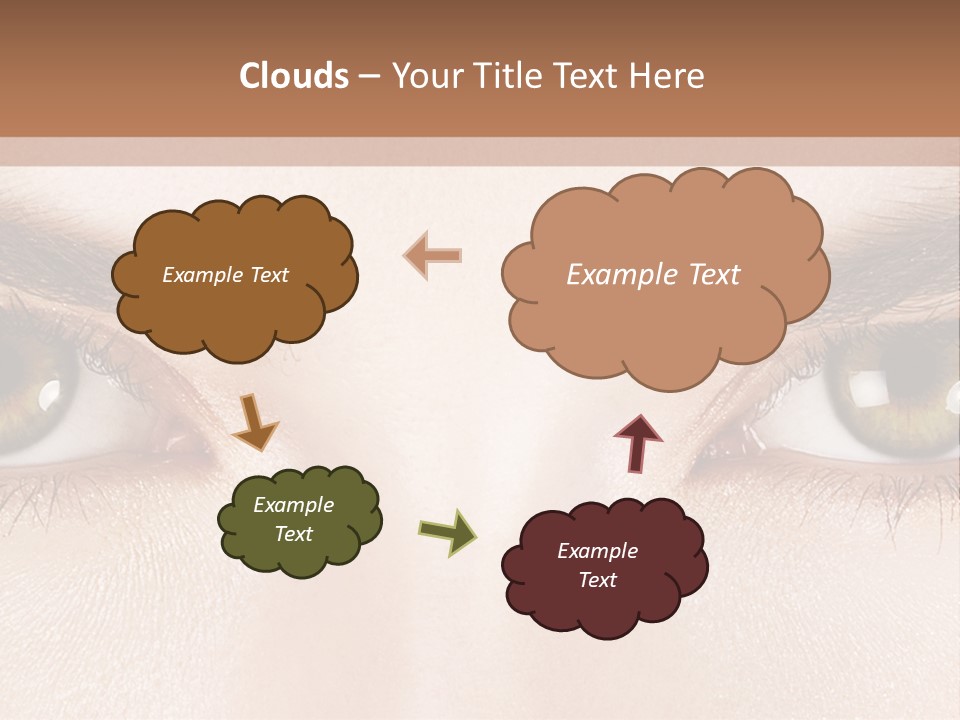 A Woman's Eyes With Long Lashes Powerpoint Template PowerPoint Template