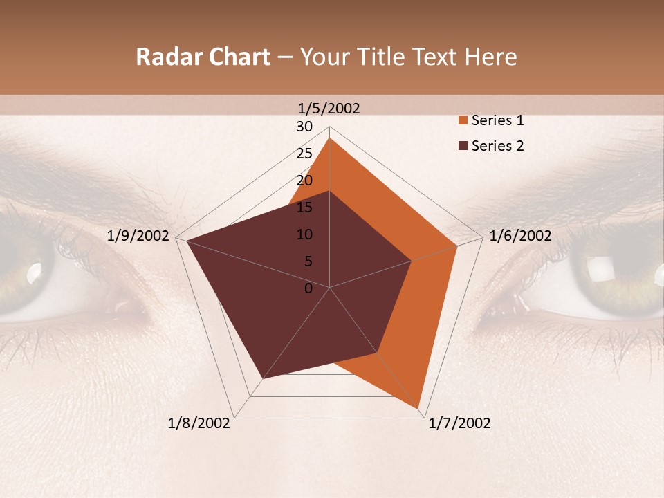A Woman's Eyes With Long Lashes Powerpoint Template PowerPoint Template