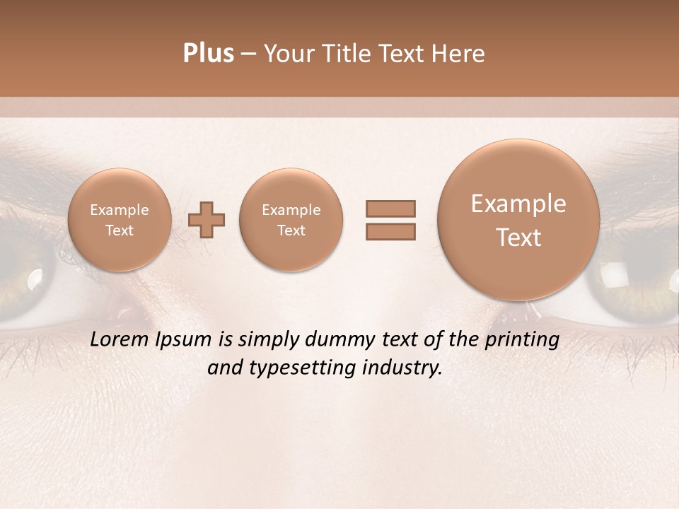A Woman's Eyes With Long Lashes Powerpoint Template PowerPoint Template