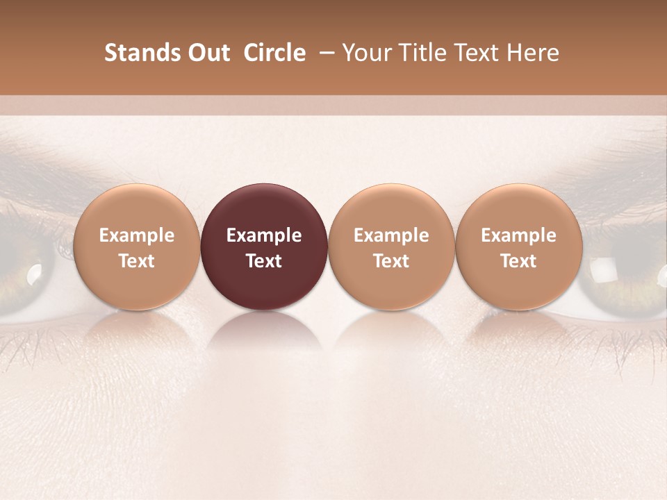 A Woman's Eyes With Long Lashes Powerpoint Template PowerPoint Template