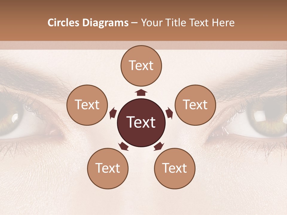 A Woman's Eyes With Long Lashes Powerpoint Template PowerPoint Template