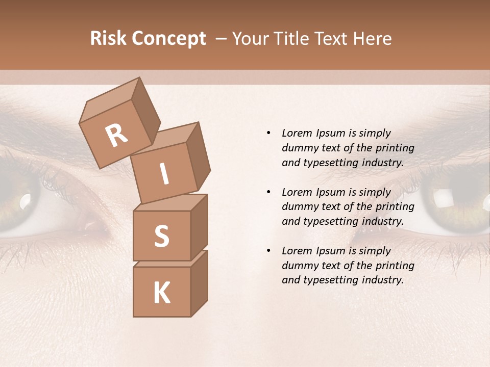 A Woman's Eyes With Long Lashes Powerpoint Template PowerPoint Template