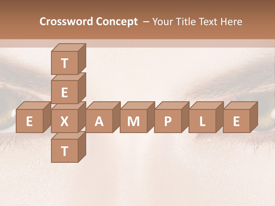 A Woman's Eyes With Long Lashes Powerpoint Template PowerPoint Template