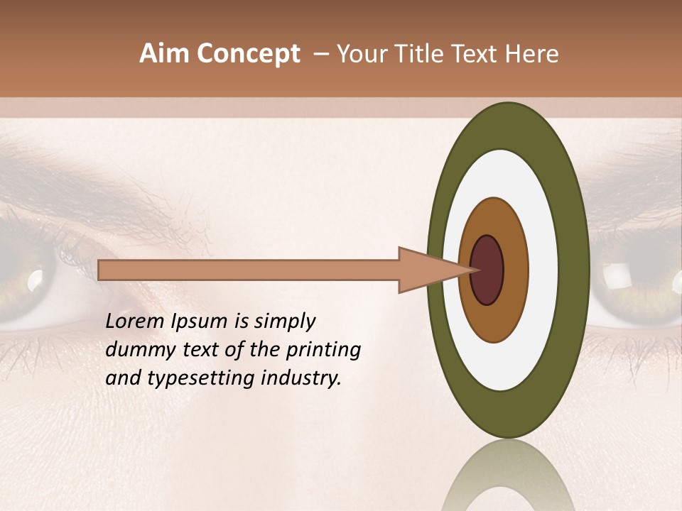 A Woman's Eyes With Long Lashes Powerpoint Template PowerPoint Template