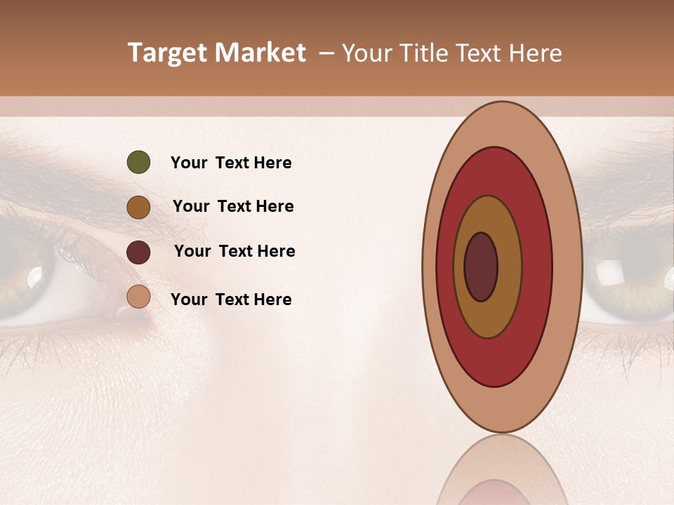 A Woman's Eyes With Long Lashes Powerpoint Template PowerPoint Template