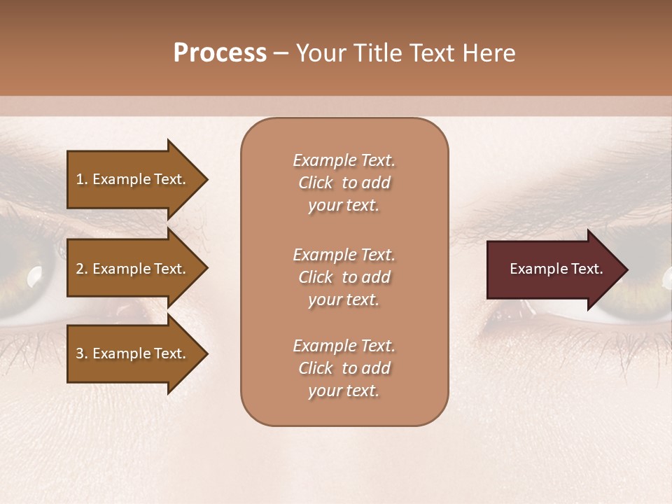 A Woman's Eyes With Long Lashes Powerpoint Template PowerPoint Template